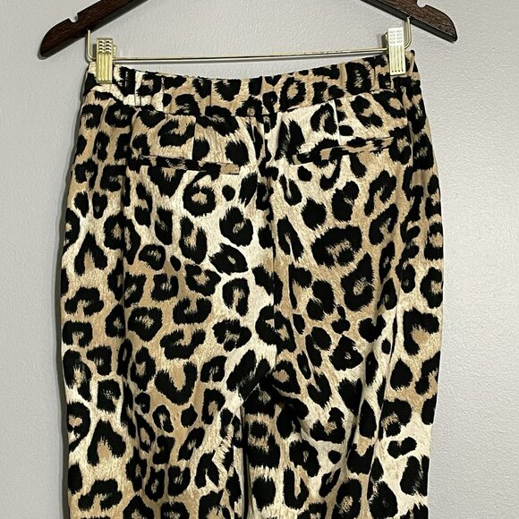 Banana Republic Skinny Pants Women Sz XS Leopard Snake Skin Gothic Goth Elastic - Picture 4 of 12